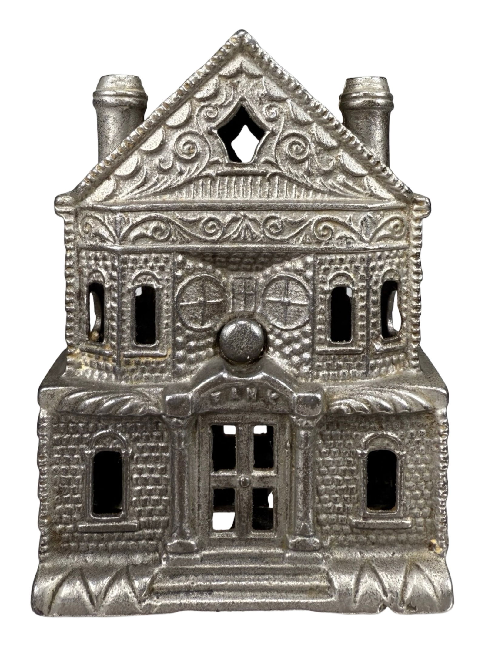 Large Victorian House - 4 1/2" T - Cast Iron Bank (1 of 6)