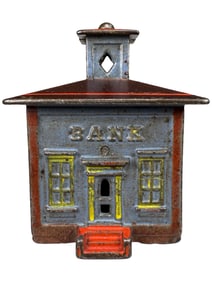Medium Painted Cupola Bank - Finished in Very Scarce Colors