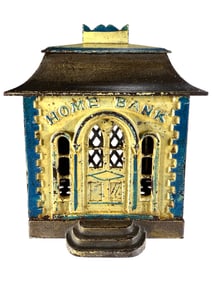 Shallow Home Bank - Yellow, Mauve & Blue Color