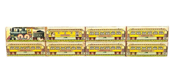 Pennsylvania Central Railroad - Impressive Eight Block Train Set