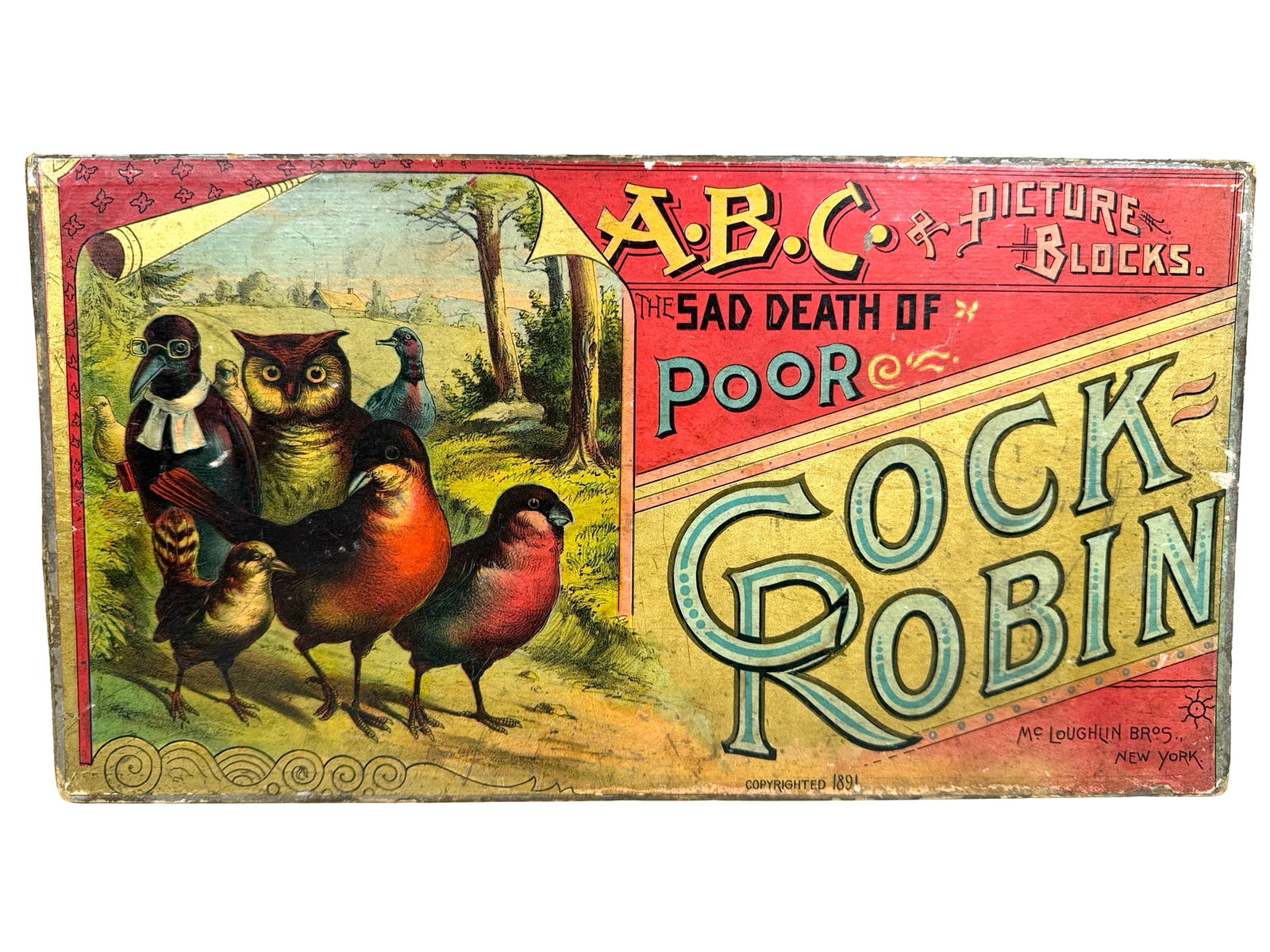 The Sad Death of Poor Cock Robin ABC Picture Blocks (1 of 6)
