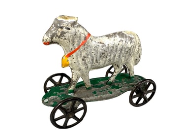 Small White Sheep Platform Toy