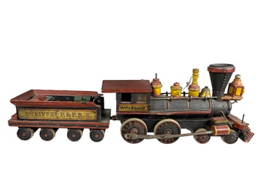 William Crooks Locomotive & Tender - Magnificent Small Scale Wood Model