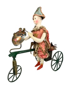 Tricyclist Ringing a Bell Ornately Dressed Automaton