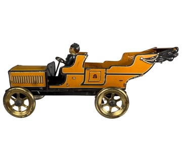 Two Seat Open Touring Car Finished Mostly Orange & Black