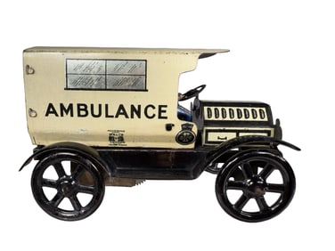 Extremely Rare Windup Ambulance