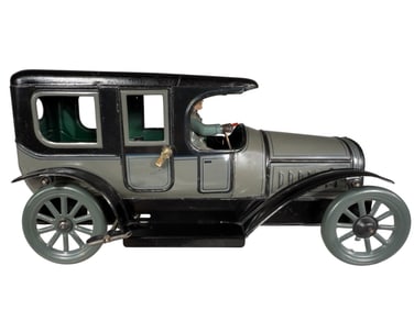 Two-Tone Gray and Black Limousine