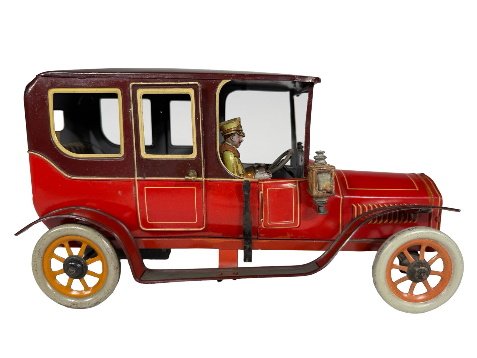 Unusual Arched Roof Limousine Colored Cherry Red & Aubergine (1 of 10)