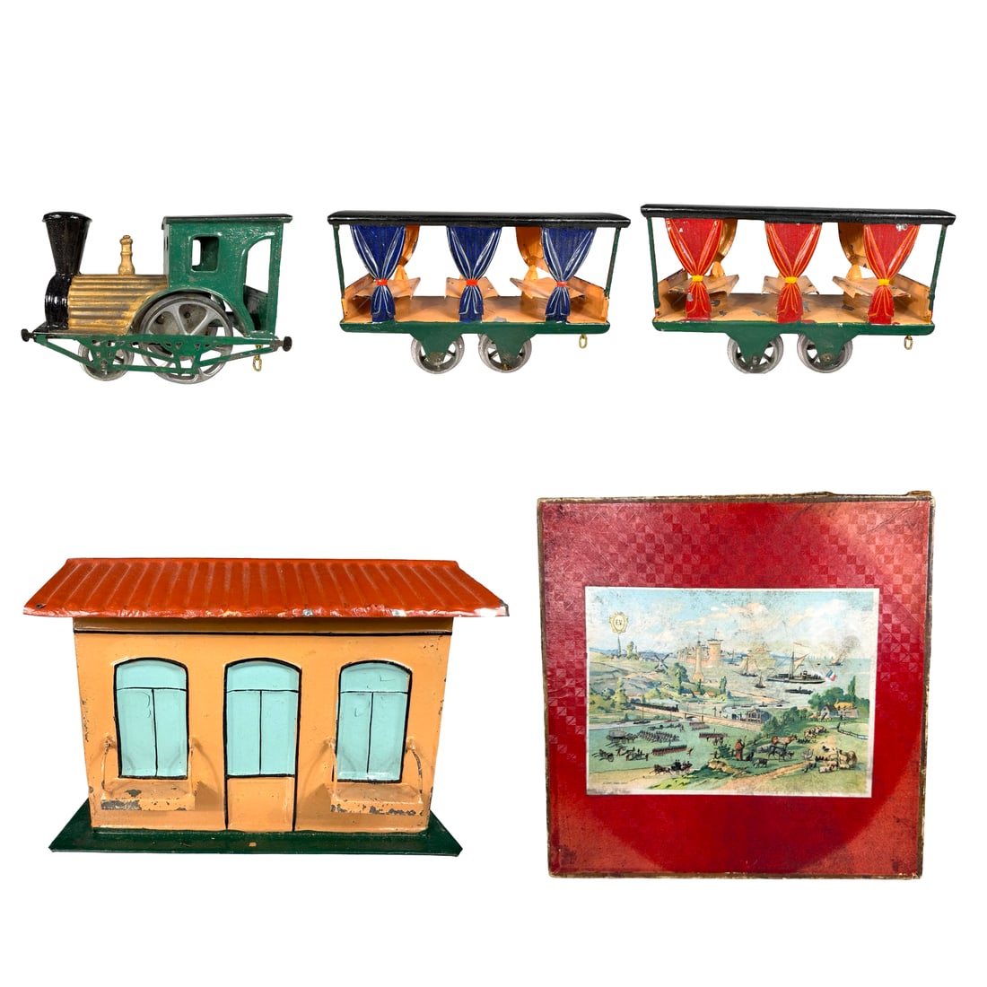 Locomotive with Open Air Coaches on Circular Tracks (1 of 20)