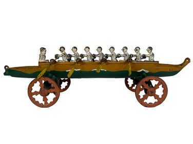 Collegiate 8 Man Racing Scull - Cast Iron Toy