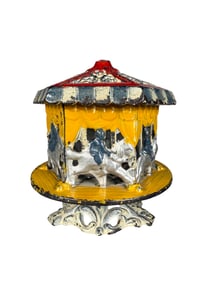 Deluxe Painted Merry-Go-Round - Cast Iron Semi-Mechanical Bank