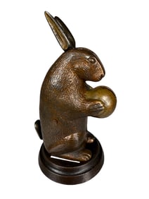 Small Standing Rabbit - Cast Iron Mechanical Bank