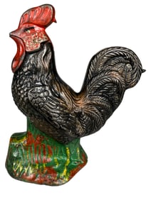 Rooster Bank - Cast Iron Mechanical Bank