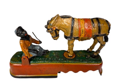 I Always Did 'Spise a Mule Bank - Boy Seated on Bench Variation