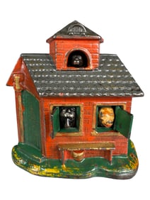 Zoo "Press the Monkey" - Cast Iron Mechanical Bank