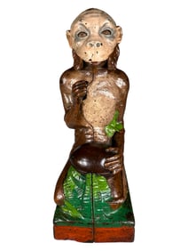 Monkey and Coconut - Cast Iron Mechanical Bank