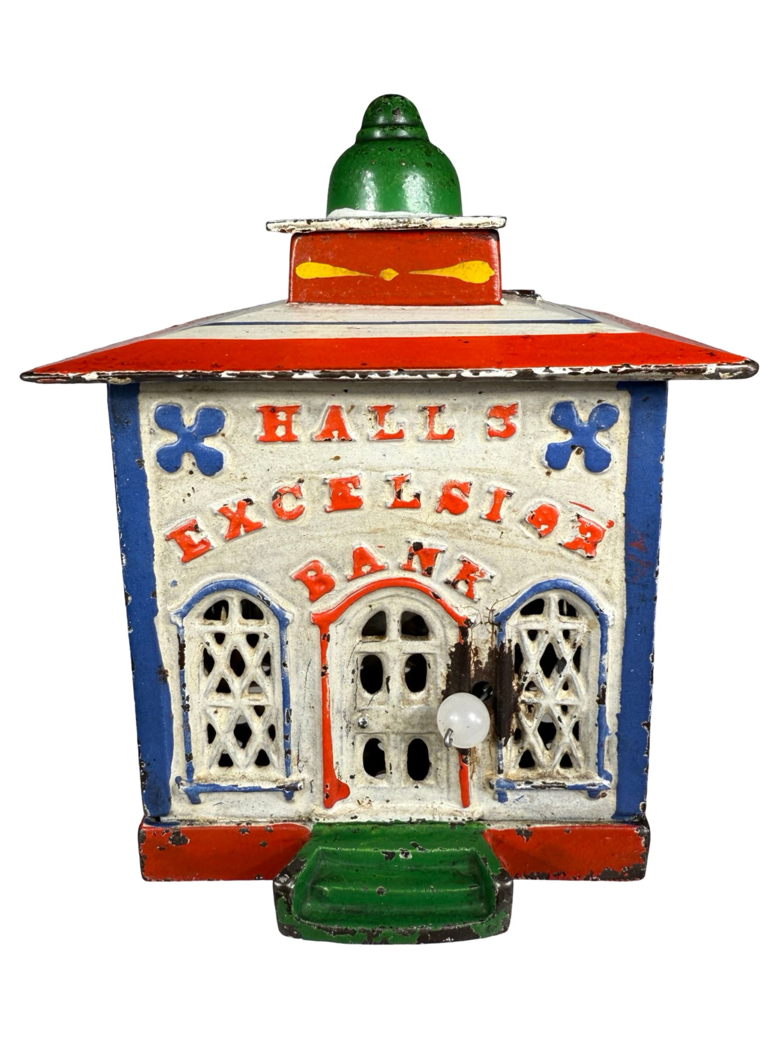 Hall's Excelsior - Finished in Patriotic Colors - Cast Iron Mechanical Bank (1 of 8)