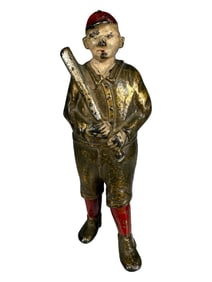 Baseball Player - Multi Color - Cast Iron Bank