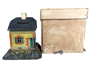 Tin Cottage Bank on Grassy Platform