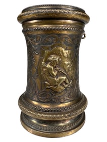 Ornate Cylindrical Bank