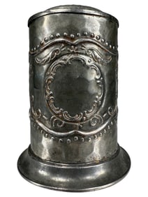 Tin Tankard Bank with Key Lock Trap