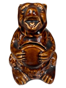 Bear on Haunches Holding a Plate Bank