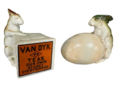 Two Rabbit Themed Ceramic Banks