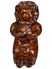 Seated Cat with Fan Bank