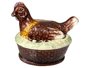 Hen on Nest Ceramic Bank