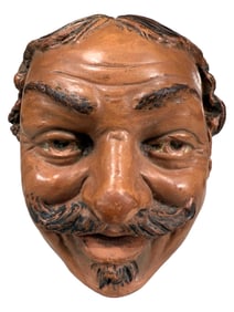 Man with Moustache Hanging Face Bank