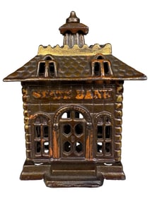 State Bank - Straight Letters - Solid Door