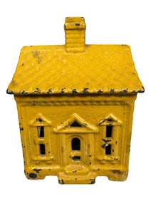 One Story House - Cast Iron Bank