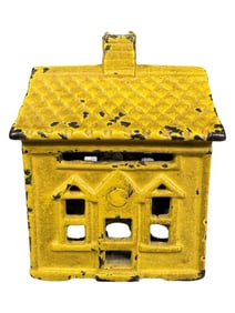One Story House - Cast Iron Bank