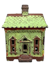 One Story House - Cast Iron Bank