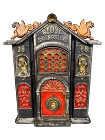 Globe Savings Fund - Cast Iron Mechanical Bank