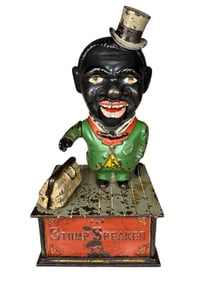 Stump Speaker - Cast Iron Mechanical Bank