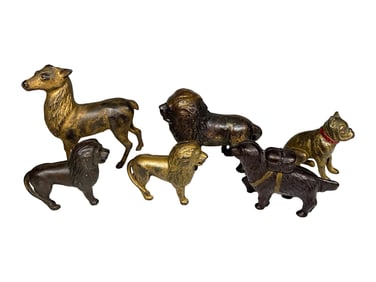 Six Cast Iron Animal Banks