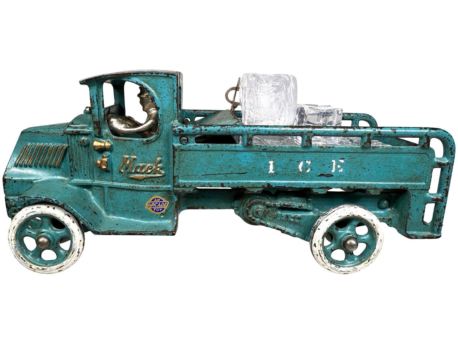 Ice Truck - Cast Iron Toy: Arcade Mfg. Company. Freeport, Illinois - 1928. 10" Long.