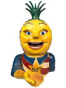 Penny Pineapple - Cast Iron Mechanical Bank