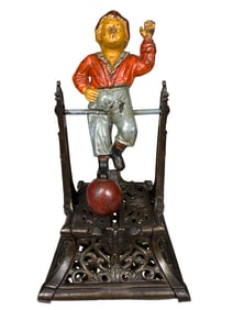 Boy on Trapeze - Cast Iron Mechanical Bank