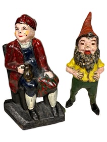 Two Cast Iron Doorstops