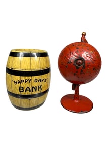 Globe on Arc & Happy Days Bank