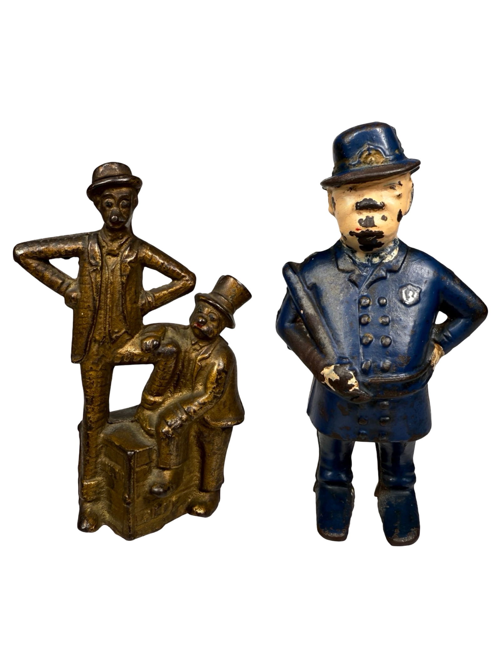 Mulligan the Cop / Mutt & Jeff Banks: A. C. Williams Company. Ravenna, Ohio - 1920's. 5" to 6" Tall.