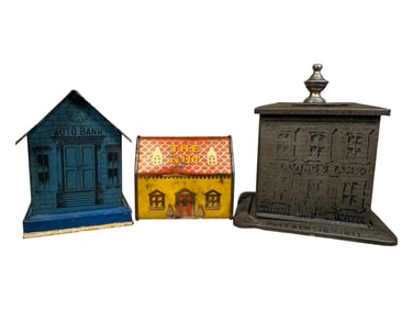 Three Tin Building Banks