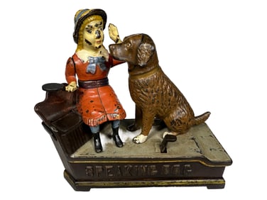 Speaking Dog - Cast Iron Mechanical Bank