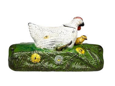 Hen & Chicks - Cast Iron Mechanical Bank