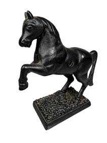 Horse on Pebbled Base - Cast Iron Bank