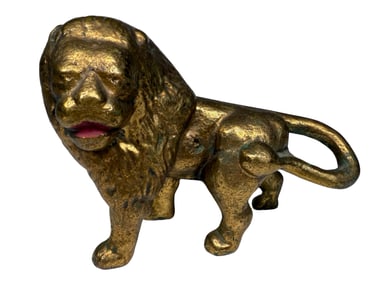 Brass Lion Still Bank