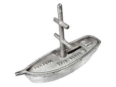 Fortune Ship Bank - Extremely Rare Nickel Plated Example