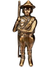 Boy Scout with Buckle & Scarf - Very Rare Original Brass Pattern